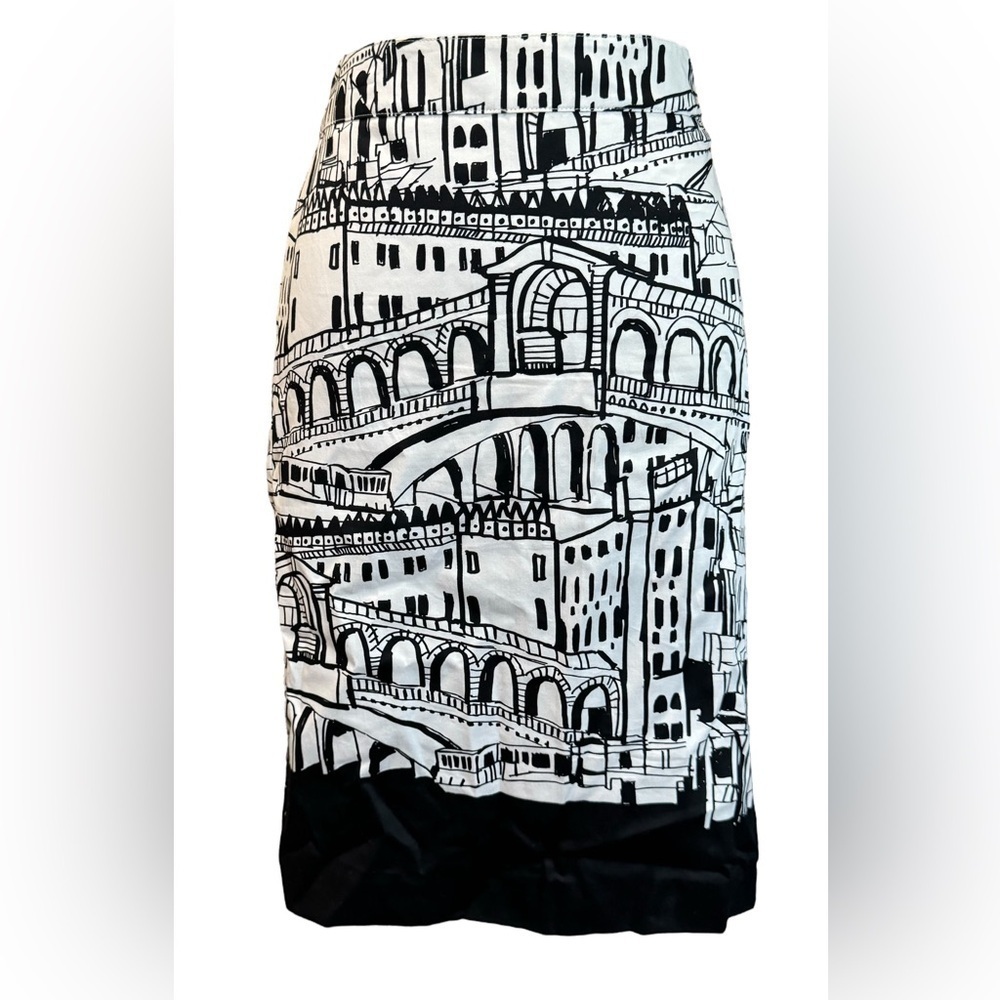 Van Heusen Monochrome Architectural Print Pencil Skirt